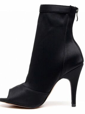 Shabina Open Toe Stretch Lycra Sock Ankle Boots